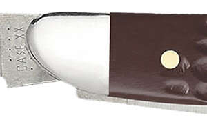 Case 00046 Peanut  2.10"/1.53" Folding Clip/Pen Plain As-Ground Tru-Sharp SS Blade/Brown Jigged Synthetic Handle