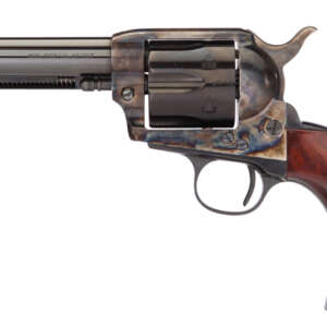 Taylors & Company 555148DE 1873 Cattleman Gunfighter 357 Mag 6rd 4.75" Blued Cylinder & Barrel Color Case Hardened Steel Frame Walnut Army Size Grip (Taylor Tuned)