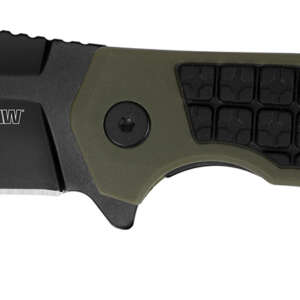 Kershaw 8760 Faultline  3" Folding Drop Point Plain Black Oxide 8Cr13MoV SS Blade Black/OD Green Glass-Filled Nylon Handle Includes Pocket Clip