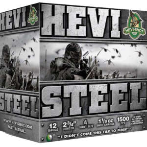 HEVI-Shot HS61224 HEVI-Steel  12Gauge 2.75" 1 1/8oz 4Shot 25 Per Box/10 Case