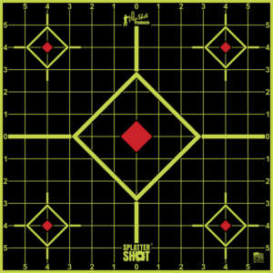 Pro-Shot 12SIGREEN5PK SplatterShot Sight-In Self-Adhesive Paper Black/Green 12" 5-Diamond 5 Pack