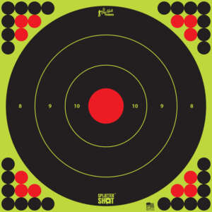 Pro-Shot LONGRANGE172 SplatterShot  Self-Adhesive Paper Black/Green/Red 17.25" Bullseye 5 Pack
