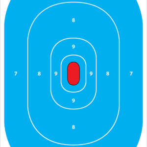 Pro-Shot SILHINTPBLUE SplatterShot  Silhouette Hanging Tagboard 12" x 18" Hi-Vis Blue Impact Enhancement White 8 Per Pkg