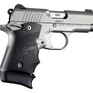 Hogue 39080 Rubber Grip  Cobblestone Black with Finger Grooves for Kimber Micro 9