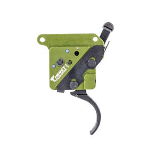 Timney Triggers 510V2 Elite Hunter  Curved Trigger with 3 lbs Draw Weight & Black/Green Finish for Remington 700 Right