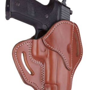 1791 Gunleather BH23CBRR BH2.3  OWB Size 2.3 Classic Brown Leather Belt Slide Compatible w/Glock 17/Sig P226/HK VP9 Right Hand