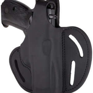 1791 Gunleather BHX5SSBLR BHX  OWB 05S Stealth Black Leather Belt Slide Fits Sig P320 Carry/Springfield XD-M Compact