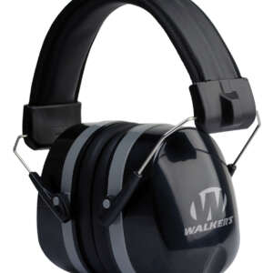 Walker's GWPEXFM5 Premium Passive Muff 32 dB Over the Head Black Polymer