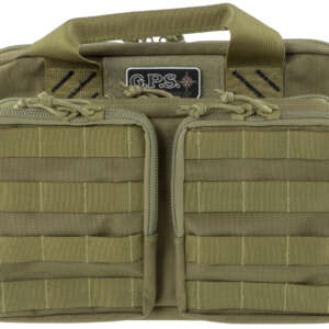GPS Bags T1312PCT Tactical Quad +2 Tan 1000D Polyester with YKK Lockable Zippers, 8 Mag Pockets, 2  Ammo Front Pockets, Visual ID Storage System & Holds Up To 6 Handguns