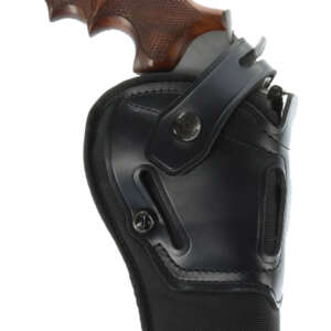 Galco SR63B Switchback  OWB Black Leather Belt Slide Fits Ruger Alaskan/S&W N Frame Fits 1-1.50" Barrel Fits 2.50" Barrel Ambidextrous