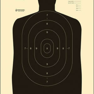 Action Target B27SBLACK100 Qualification Standard Silhouette Heavy Paper Hanging Black/White 100 Per Box
