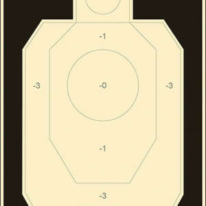 Action Target IDPAP100 Competition Official IDPA Silhouette Tagboard Hanging 23" x 35" Black/White 100 Per Box