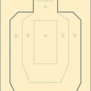 Action Target IPSCP100 Military IPSC/USPSA IPSC Paper Hanging 23" x 35" Black/White 100 Per Box