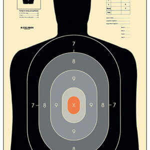 Action Target B27EPROS100 Qualification Pros Silhouette Paper Hanging 23" x 35" Black/Gray/White 100 Per Box