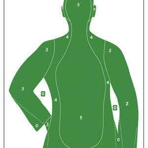 Action Target B21EGREEN100 Qualification  Silhouette Paper Hanging 23" x 35" Green 100 Per Box