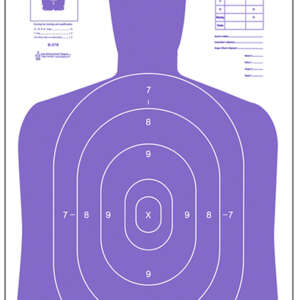 Action Target B27EPR100 Qualification High Visibility Fluorescent Silhouette Paper 23" x 35" Fluorescent Purple/White 100 Per Box