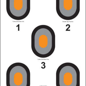 Action Target 530OC100 Bullseye  Bullseye Paper 23" x 35" Multi-Color 100 Per Box
