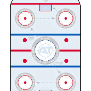 Action Target GSHOCKEY100 Entertainment  Hockey Paper Hanging 23" x 35" Blue/White 100 Per Box