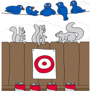 Action Target GSBKYARD100 Entertainment  Animals/Cans/Target Paper Hanging 23" x 35" Multi-Color 100 Per Box