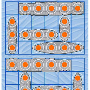 Action Target GSOCEAN100 Entertainment  Ships Paper Hanging 23" x 35" Blue/Red 100 Per Box