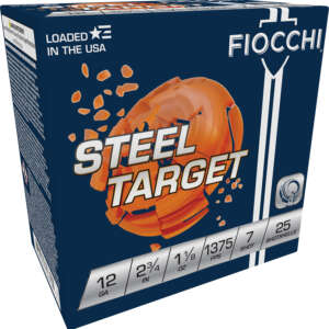 Fiocchi 12S1187 Steel Target  12Gauge 2.75" 1 1/8oz 7Shot 25 Per Box/10 Case