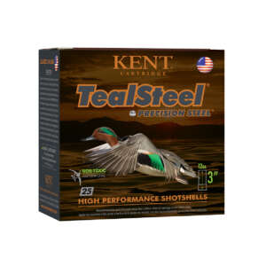 Kent Cartridge KTS123365 TealSteel Precision Steel 12Gauge 3" 1 1/4oz 5Shot 25 Per Box/10 Case