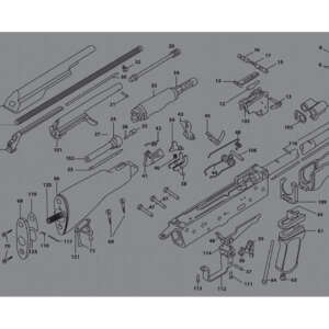 TekMat TEKR36AK47GY AK-47 Cleaning Mat Black/Gray Rubber 12"x36" AK-47 Parts Diagram