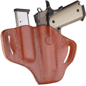 1791 Gunleather BH1M1CBRR BH1M1 Combo OWB 01 Classic Brown Leather Belt Slide Fits 4-5" 1911