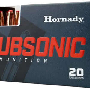 Hornady 82742 Subsonic Rifle 45-70Gov 410gr Sub X 20 Per Box/10 Case