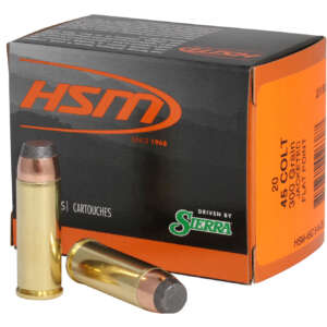 HSM 45C9N20 Pro Pistol  45 Colt 300 gr Jacketed Soft Point 20 Per Box/ 20 Case