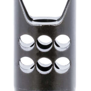 Ruger 90698 Hybrid Muzzle Brake Matte Black Steel 1/2"x28 Threads, 2.20" OAL 1" Diameter, 35 Cal