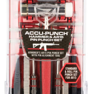Real Avid AVHPSAR Accu-Punch Pin Punch Set Steel Rifle Firearm AR-15 Red Rubber Handle