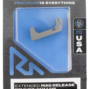 Rival Arms RA72G004D Magazine Release  Extended Silver Aluminum for Glock 43X, 48