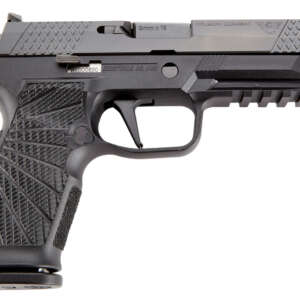 Wilson Combat SIGWCP320F9BATS P320  9mm Luger 17+1 4.70" Black Steel Barrel, Black DLC Serrated Stainless Steel Slide, Black Polymer Frame w/Picatinny Rail, Straight Trigger, Black Polymer Grip