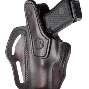 1791 Gunleather BHX3SBRR BHX  OWB Size 03 Signature Brown Leather Belt Slide Compatible w/Glock 17/S&W M&P Shield/Sig P228 Right Hand
