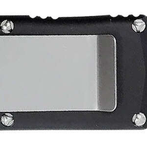 CobraTec Knives BLKOTFMC Money Clip  1.75" OTF Plain D2 Steel Blade/Black Aluminum Handle Includes Pocket Clip