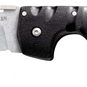Cold Steel CS21ST Spartan  4.50" Folding Plain Stone Washed Japanese AUS-10A SS Blade/Black Griv-Ex w/Steel Liners Handle Includes Pocket Clip
