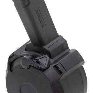 Magpul MAG1033BLK PMAG GL9 50rd Drum 9mm Luger Compatible w/Glock Black Polymer