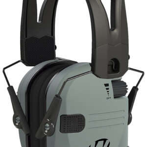 Walker's GWPRSEMRHBGY Razor Tacti-Grip 23 dB Over the Head Battleship Gray/Black Polymer