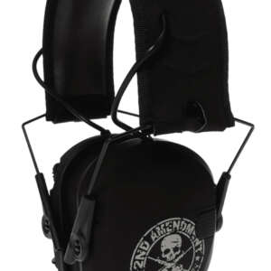 Walker's GWPRSEMFS2A Razor Slim Electronic Freedom Muff 23 dB Over the Head Black w/Distressed 2nd Amendment Polymer