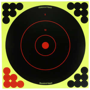 Birchwood Casey TDSNC1225PK Target Dispenser  Adhesive Paper 12" Bullseye Includes Pasters 25 Per Pack
