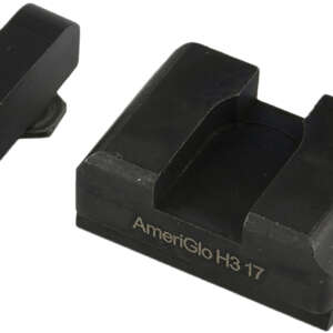 AmeriGlo GL611 Optic Compatible Sight Set for Glock  XL Tall Green Tritium LumiGreen Outline Front Sight-Black Rear Sight
