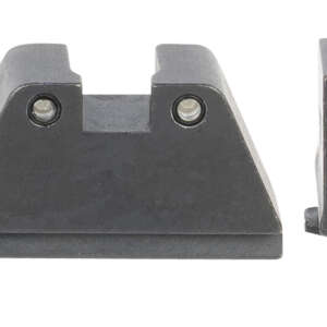 AmeriGlo GL814 Optic Compatible Sight Set for Glock  2XL Tall Green Tritium Black Outline Front Sight-Green Tritium Black Outline Rear Sight
