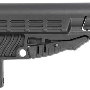 NcStar DLG-086 Classic Commercial Stock Black Polymer Adjustable Stock with Metal QD Bases & Rubber Butt Pad For Commercial Spec Buffer Tubes (Tube Not Included)