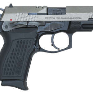 Bersa TPR9CDT TPRC  Compact Frame 9mm Luger 13+1, 3.50" Black Steel Barrel, Nickel Cerakote Serrated Steel Slide, Matte Black Aluminum Frame w/Beavertail, Ambidextrous