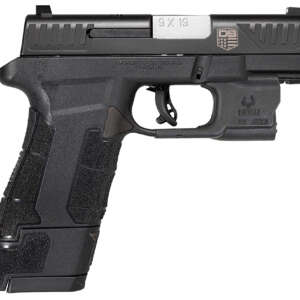 Diamondback DB0301P001 DBAM29 Sub-Compact 9mm Luger 3.50" 12+1,17+1 Overall Black Finish with Serrated Nitride Stainless Steel Slide, Polymer Grip & Picatinny Rail Includes Viridian Laser & Holster