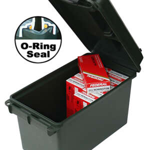 MTM Case-Gard AC50C40 Ammo Can  50Cal Rifle Black Polypropylene