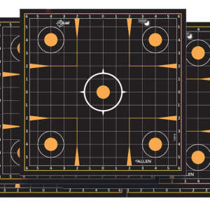 EZ-Aim 1531410 Splash Reactive  Self-Adhesive Paper Black/Orange 12"x12" Sight-In Grid 10 Pack