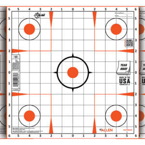 EZ-Aim 15333100 Sight-In  Grid Paper Self-Adhesive 12" x 12" Orange/White 100 Per Pack