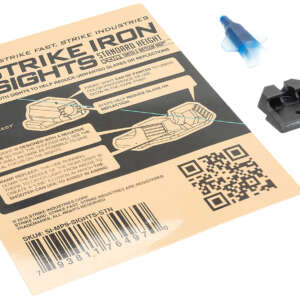 Strike Industries MP9SIGHTSSTN Strike Iron Sights  Black/Blank Front Sight Black/Blank Rear Sight Smith & Wesson M&P Standard Height